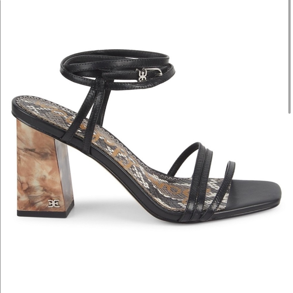 Sam Edelman Doriss Black Leather Strappy Sandals